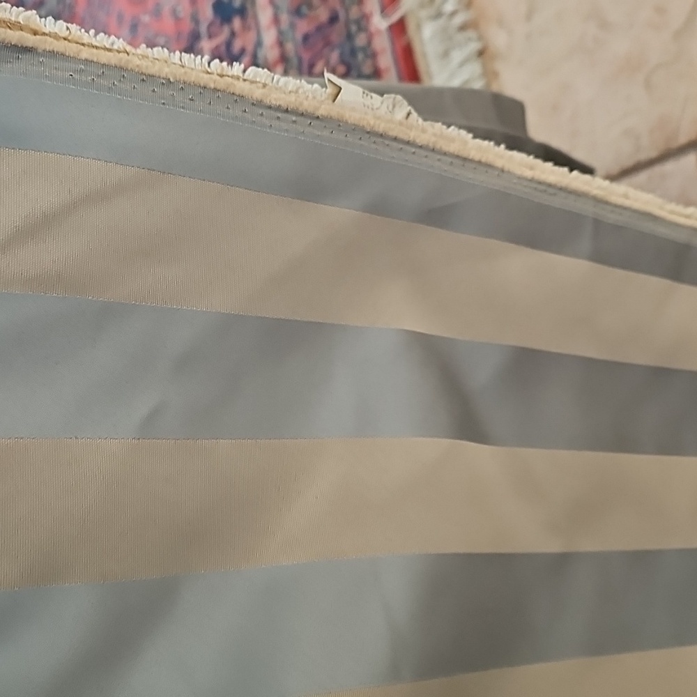 Beautiful  beige and powder blue fabric 54" wide 5 yards